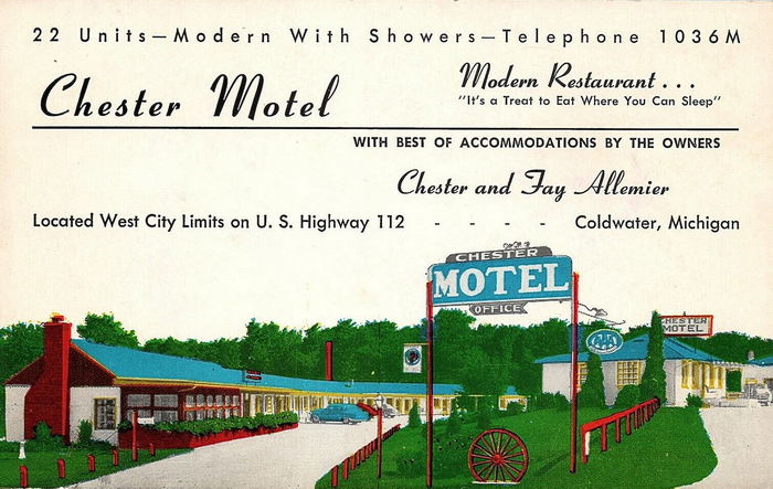 Chester Motel (Econolodge) - Old Postcard Shots (newer photo)